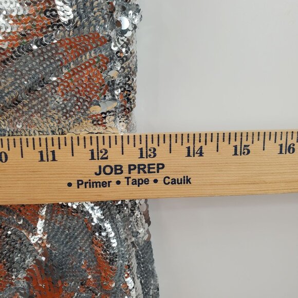 Elegant Silver Strapless Midi Dress - Picture 15 of 16